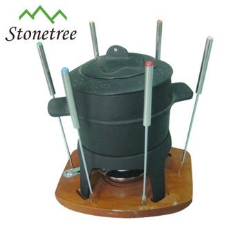 Chinese Cast Iron Fondue Set for Chocolate